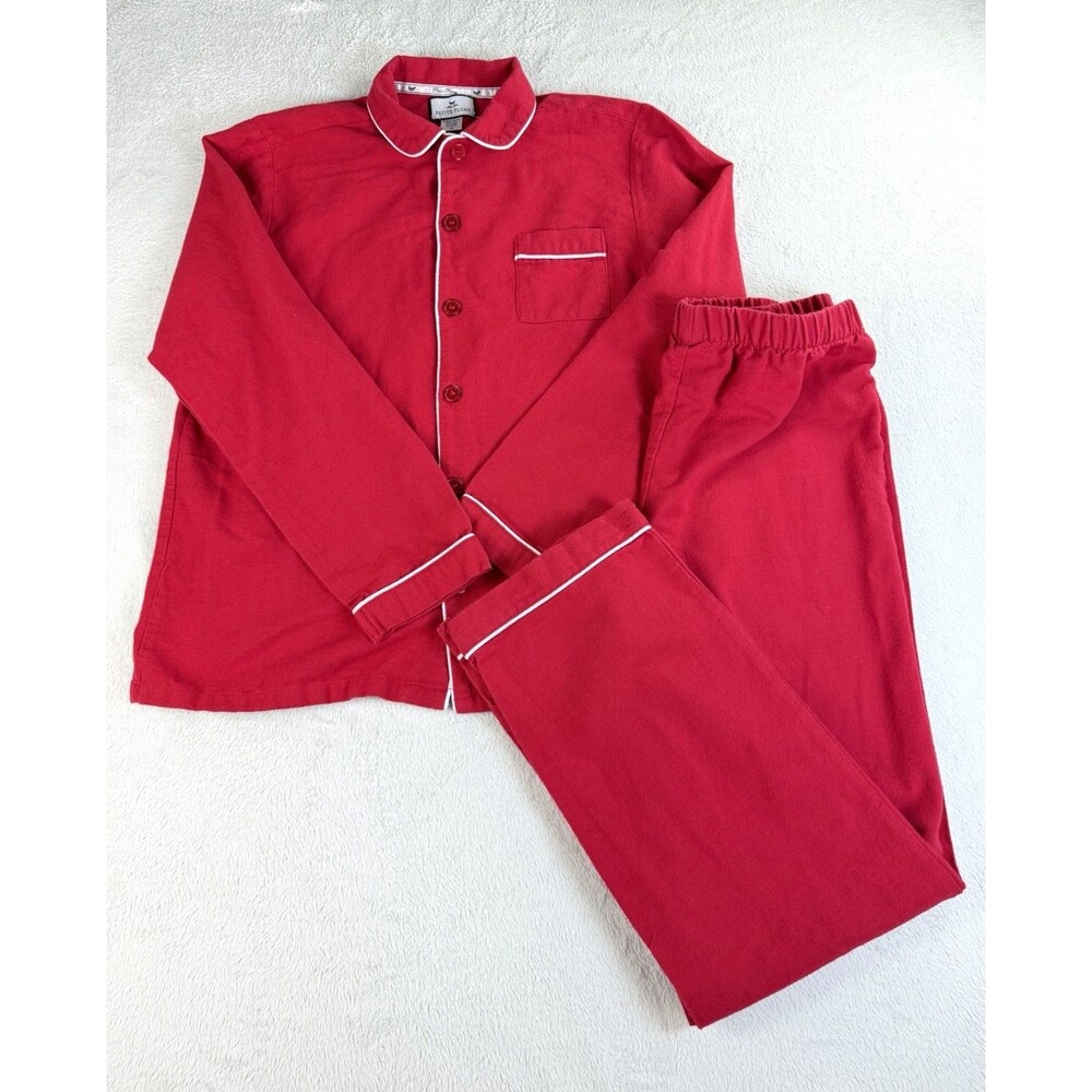 Petite Plume Kids Flannel Pajama Set Red Classic Christmas Holidays Youth Sz 14